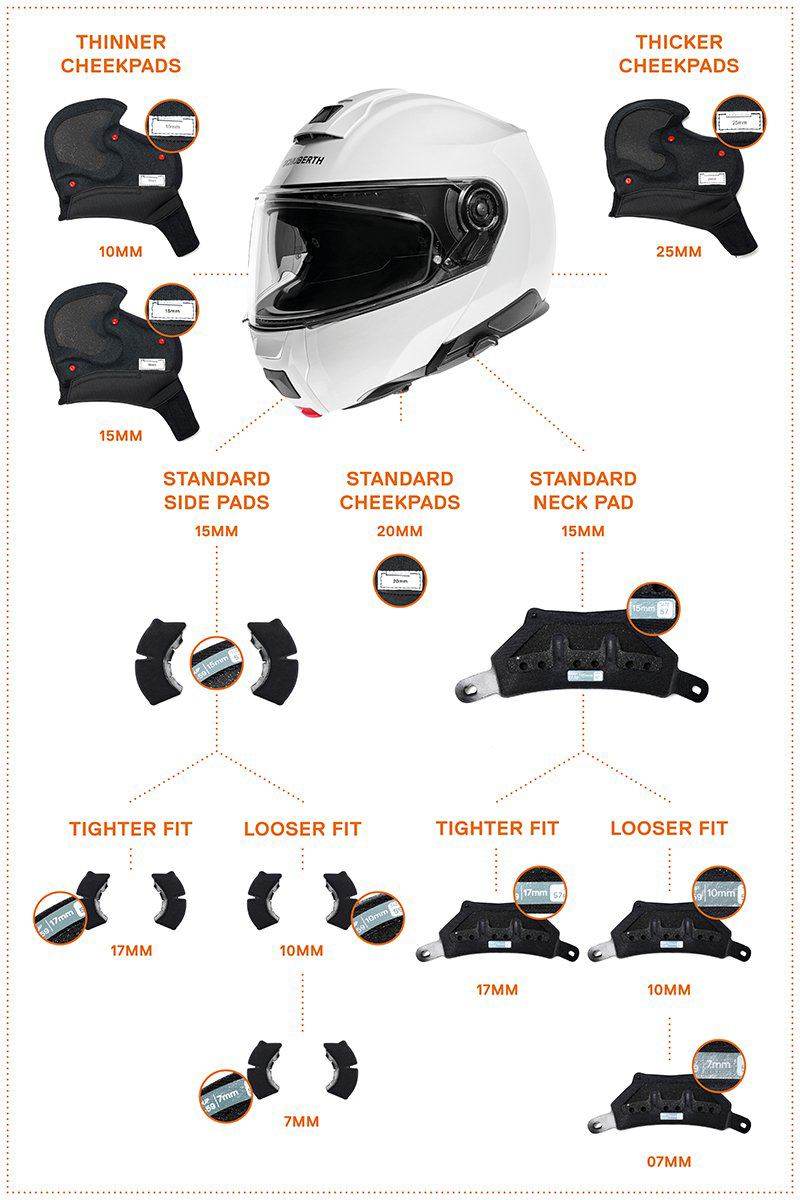 Schuberth C5 internals diagram